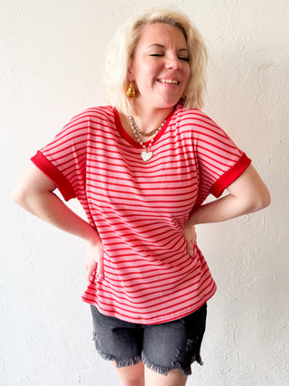 Mae Striped Knit Top