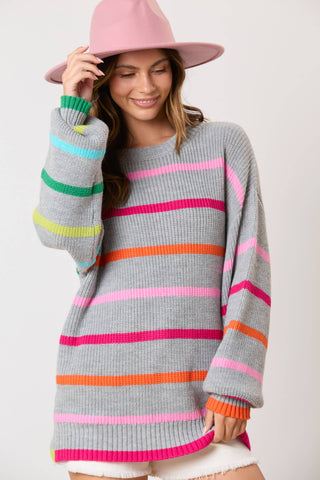 Selma Stripe Oversized Sweater