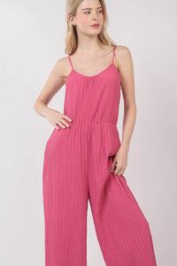 Blake Wide Leg Jumpsuit in Pink