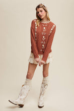 Rory Embroidered Cable Knit Sweater