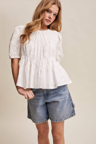 Alice Embroidered Peplum Blouse