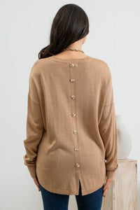 Karla Back Buttoned Pullover Sweater