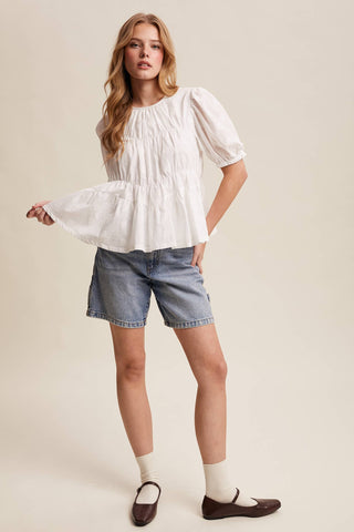 Alice Embroidered Peplum Blouse