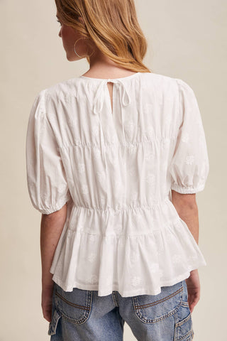 Alice Embroidered Peplum Blouse