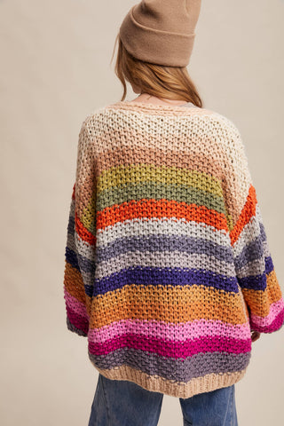 Rainbow Crochet Cardigan
