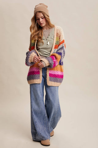 Rainbow Crochet Cardigan
