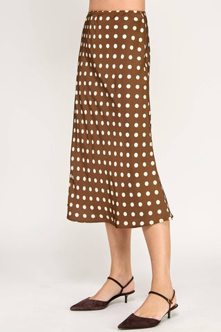 Ellison Polka Dot Midi Skirt
