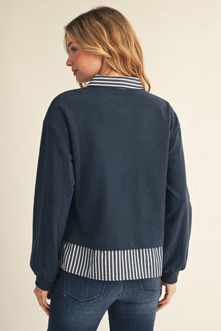Bianca Top in Navy