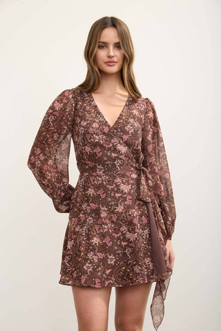 Thea Floral Paisley Wrap Dress