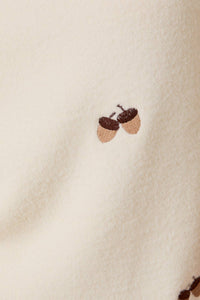 Acorn Embroidered Sweater Top