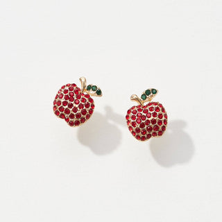 Pave Apple Post Earrings