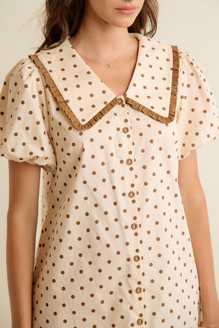 Dahlia Polka Dot Mini Dress