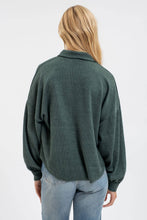 Touch of Fall Top in Hunter Green