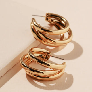 Shay Triple Hoop Earrings