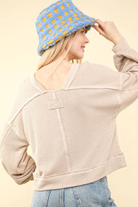 Audrey Comfy Knit Top in Cedarwood