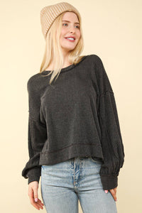 Audrey Comfy Knit Top in Cedarwood