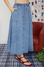 Ella Washed Denim Maxi Skirt