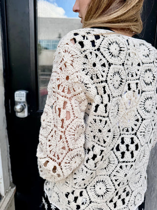 Open Front Crochet Cardigan