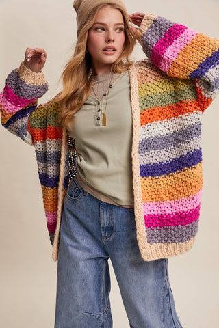 Rainbow Crochet Cardigan
