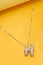 Initial Pave Bubble Necklace