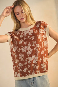 Verena Floral Jacquard Knit Top