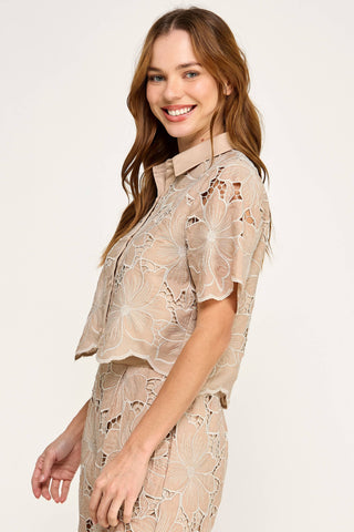 Audrey Floral Lace Blouse