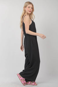 Blake Wide Leg Jumpsuit in Black