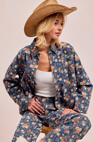 Mae Floral Denim Jacket