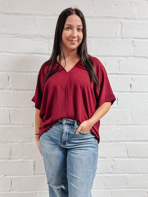 Andrea Top in Burgundy