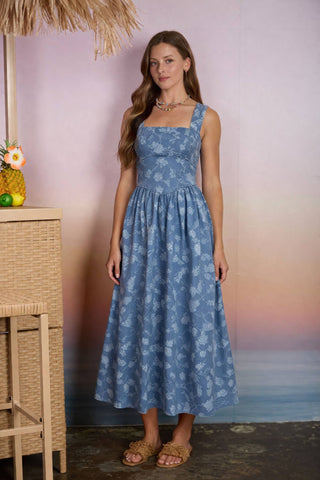 Calista Floral Midi Dress