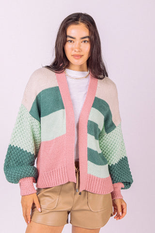 Teresa Color Block Cardigan