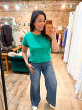 The Sadie Cotton Tee in Kelly Green