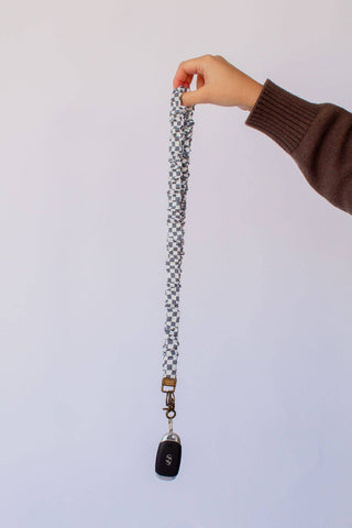 Andi x Rad Rev Grey Checkered Lanyard