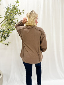 Gemma Oversized Top in Chestnut