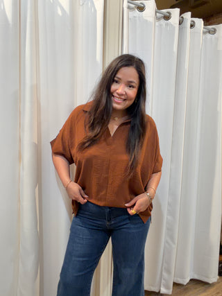 Elena Blouse in Mocha