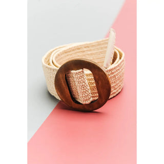Wooden Buckle Rattan Belt