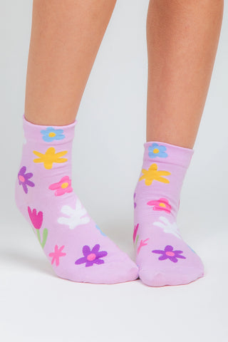 Floral Print Casual Socks