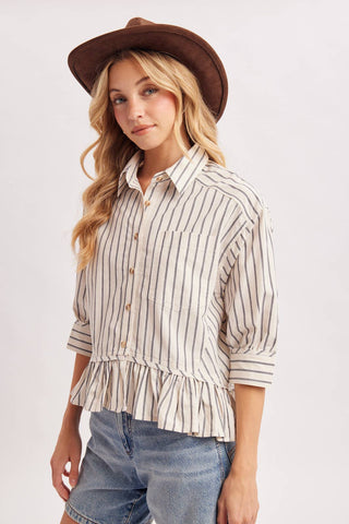 Lenny Ruffled Hem Top