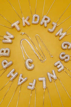 Initial Pave Bubble Necklace