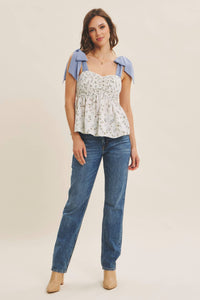 Romantic Florals Smocked Top