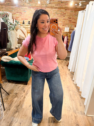 The Sadie Cotton Tee in Pink