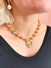 Katherine Ball Bead Heart Necklace