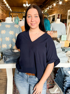 Olivia Top in Navy