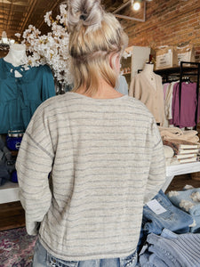 Athens Marled Knit Top in Mocha