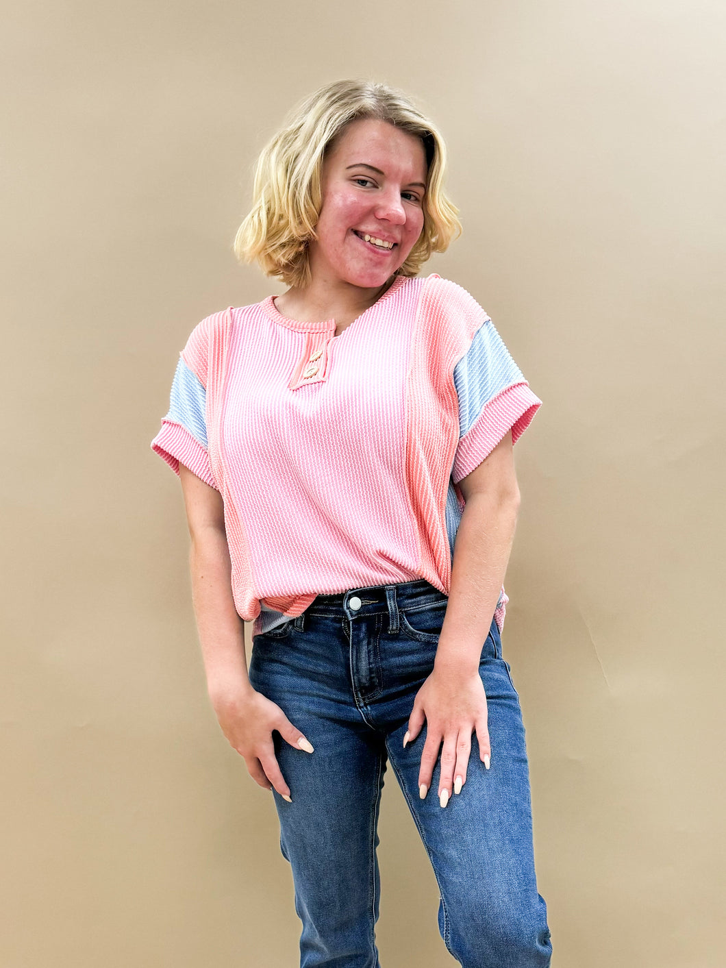 Megan Top in Pink