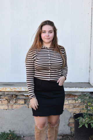 Cora Mock Neck Knit Cardigan