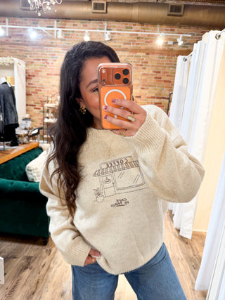 Cafe De Paris Embroidered Sweater
