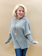 Monica Oversized Sweater Top in Grey