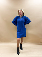 Esme Oversized Sweater Dress in Blue