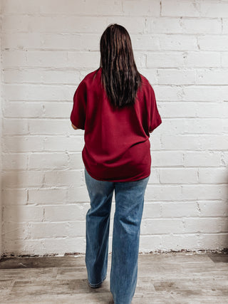 Andrea Top in Burgundy